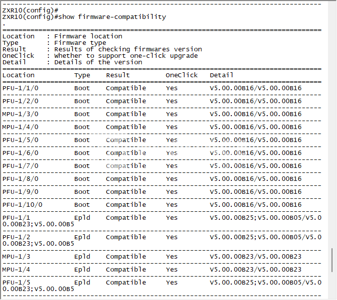 Show firmware